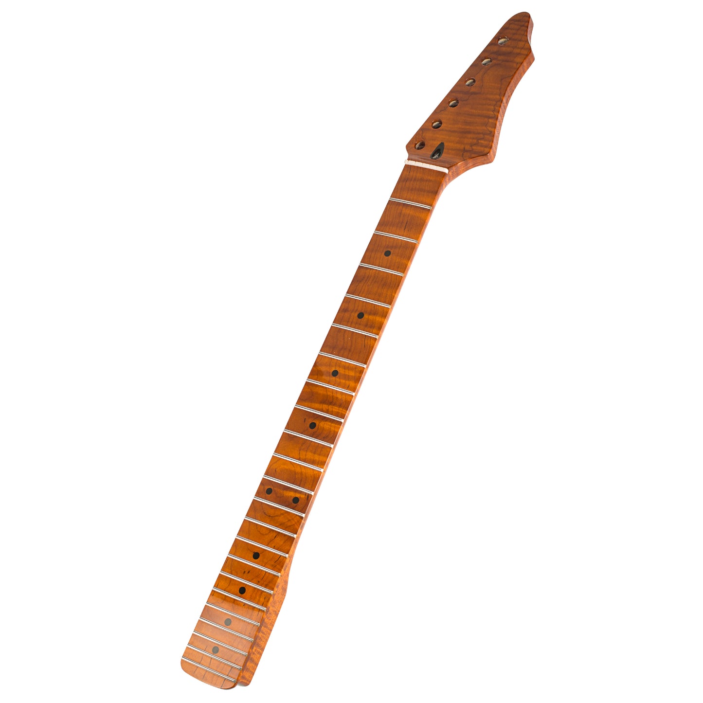 Roasted Electric Guitar Neck Arzuza Music 25.5 inch Scale Bone nut High Gloss - Arzuza Music