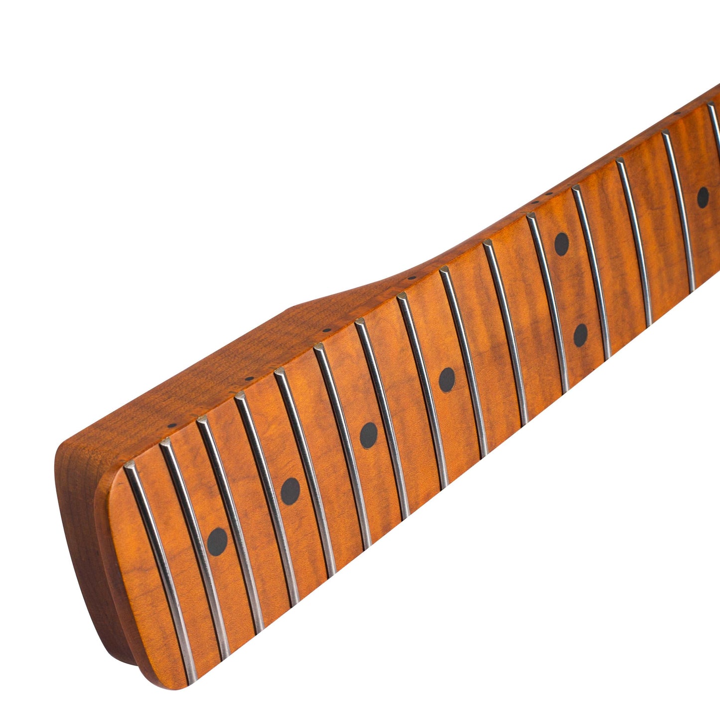 Roasted Electric Guitar Neck Arzuza Music 25.5 inch Scale C-Shaped Bone nut Satin Finish