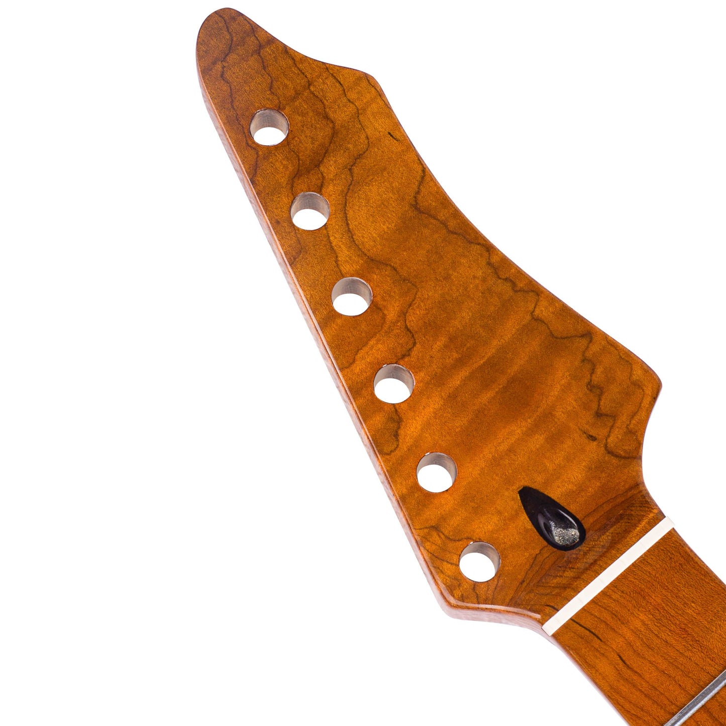 Roasted Electric Guitar Neck Arzuza Music 25.5 inch Scale Bone nut High Gloss
