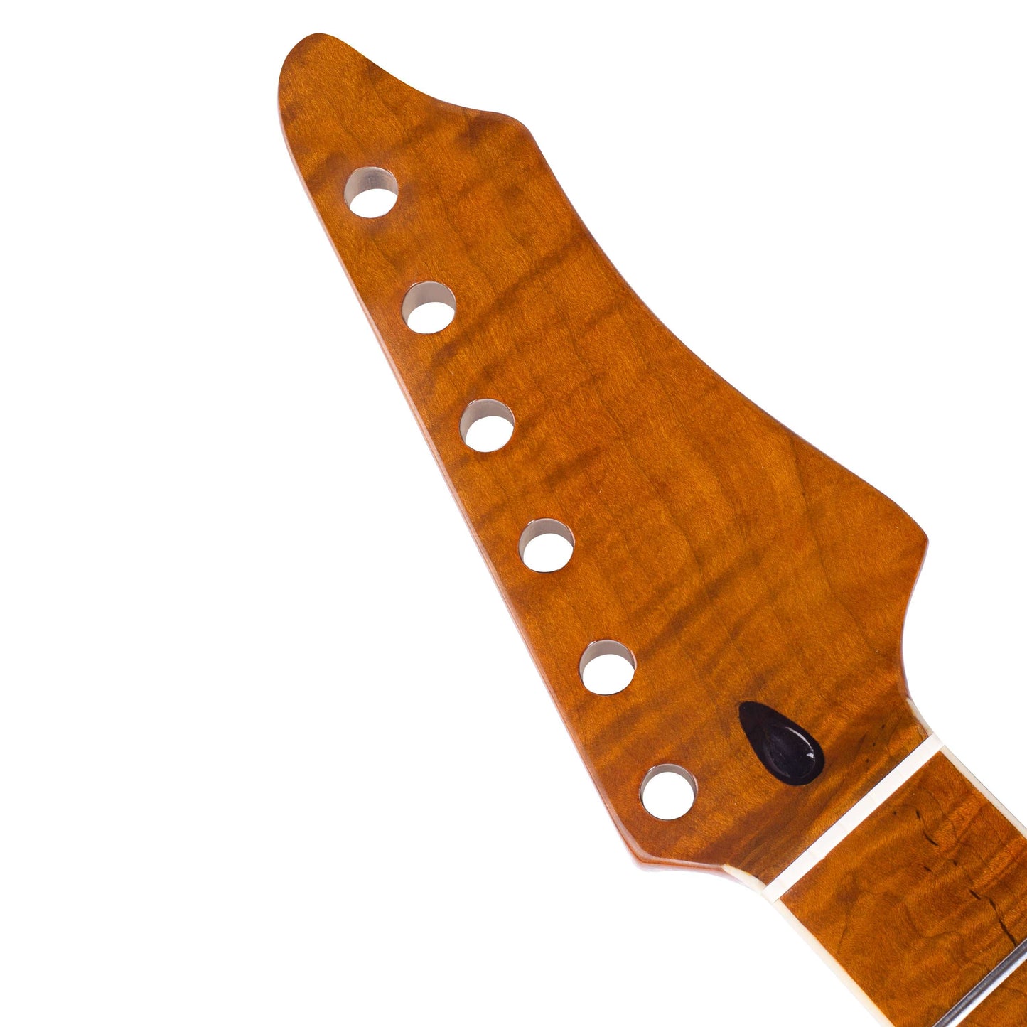Roasted Electric Guitar Neck Arzuza Music White Binding Bone Nut High Gloss 25.5 inch Scale