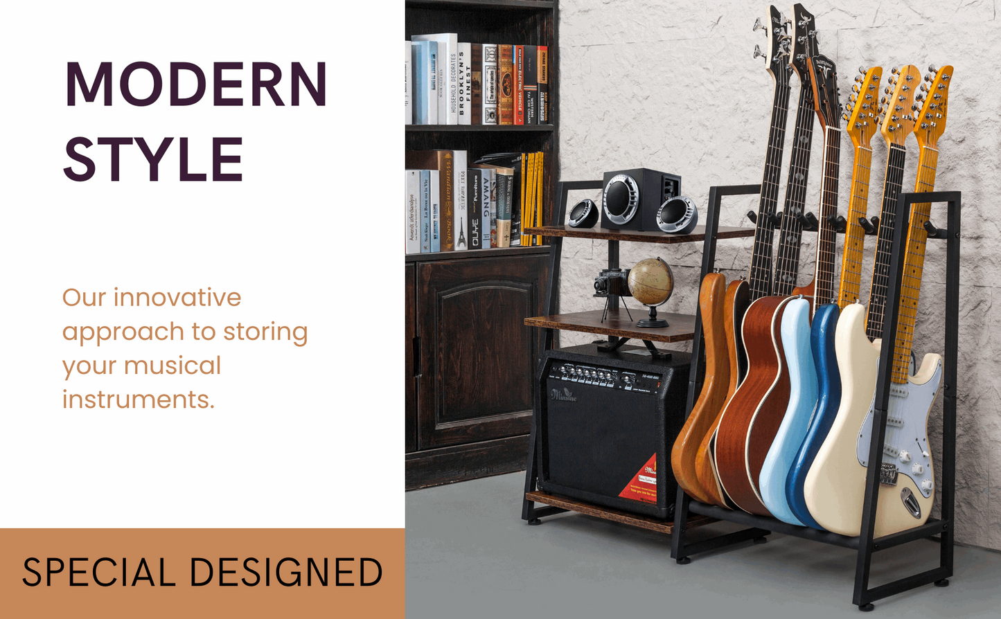 Arzuza Music Multiguitar Stand Guitar Rack