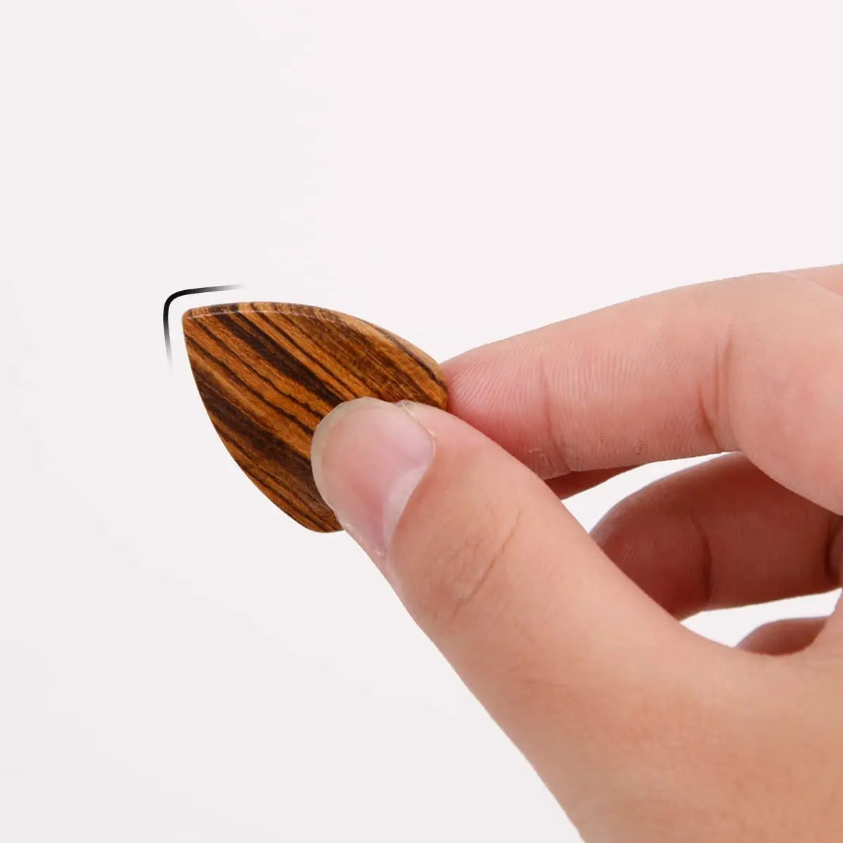 3 Wooden Guitar Picks, Walnut, Olive Wood and Sandalwood