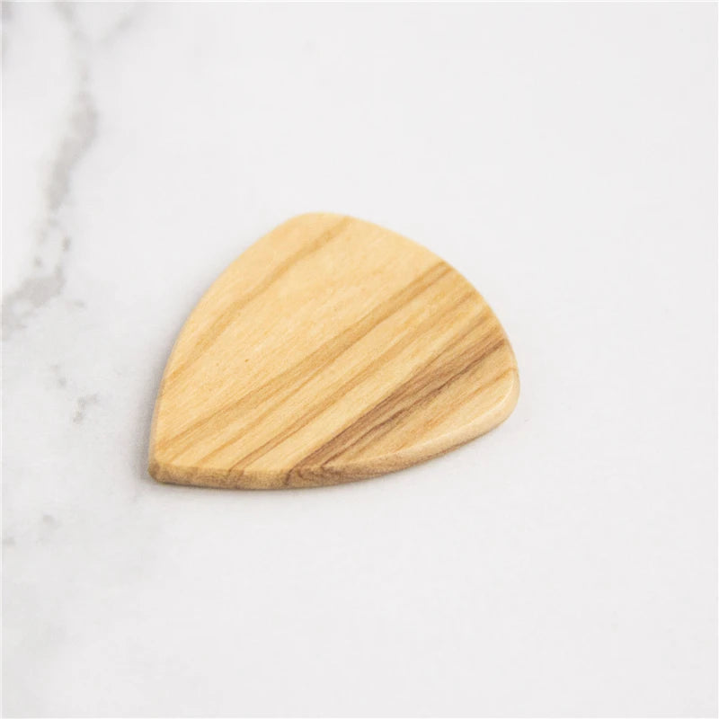 3 Wooden Guitar Picks, Walnut, Olive Wood and Sandalwood