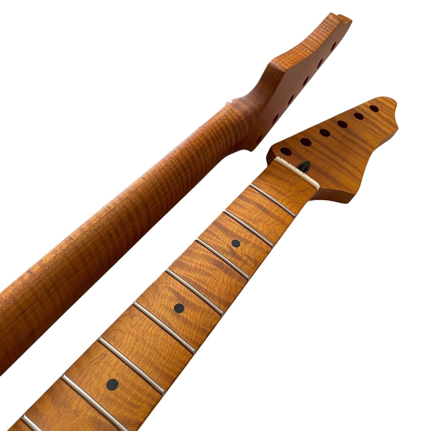 Roasted Electric Guitar Neck Arzuza Music 25.5 inch Scale C-Shaped Bone nut Satin Finish
