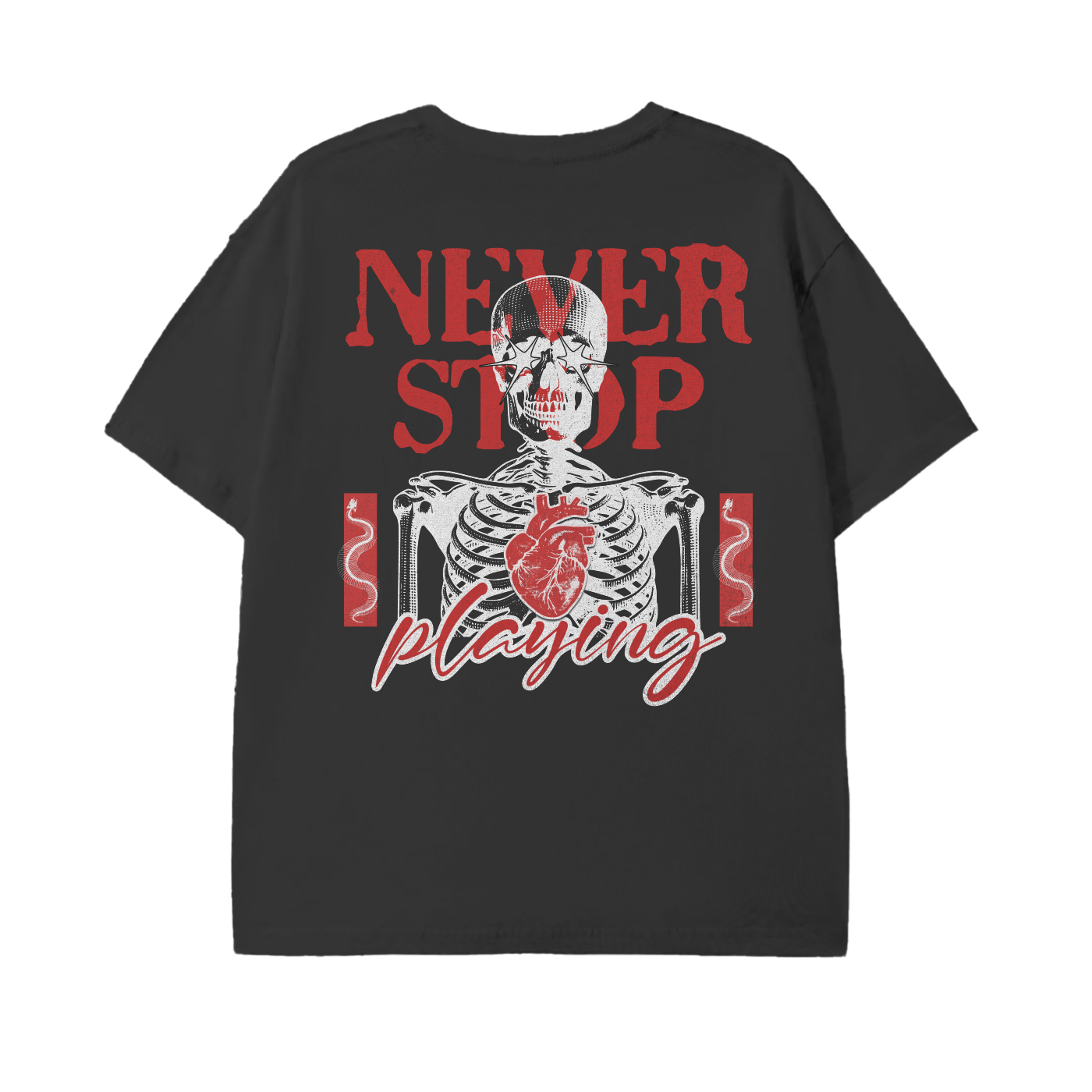 Never Stop Playing. Modern T-Shirt