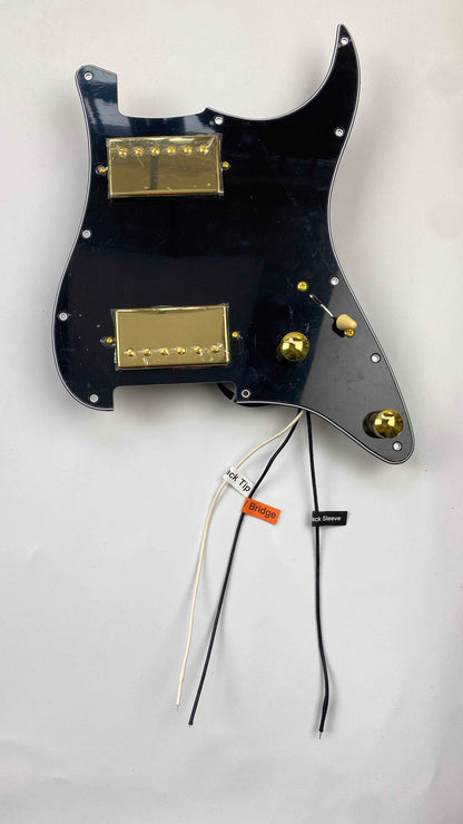 Electric Guitar Prewired Pickguard  HH with Gold Hardware  Split Coil  Alnico V pickups