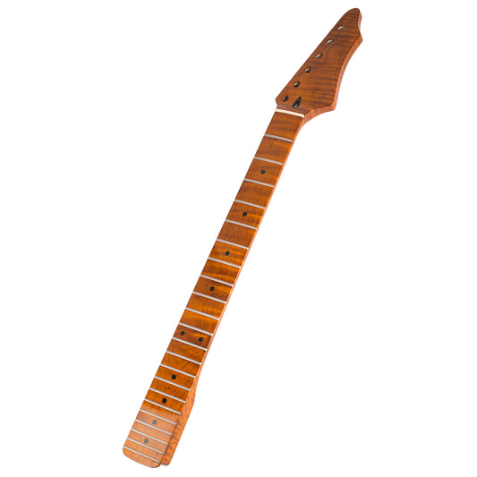 Roasted Electric Guitar Neck  Arzuza Music  25.5 inch Scale Bone nut  High Gloss - Arzuza Music