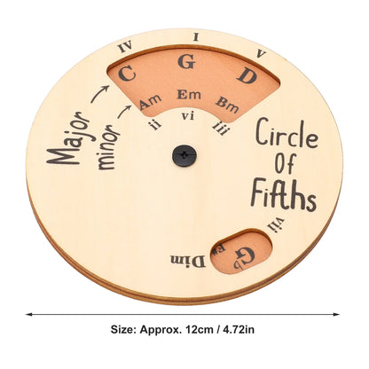 Wooden  Circle Of Fifths, Guitar Chord