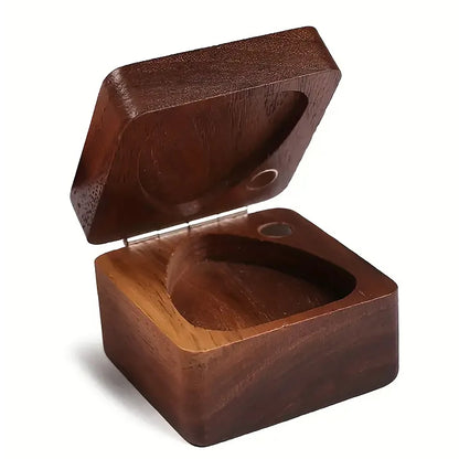 Black Walnut Wooden Pick Storage Box