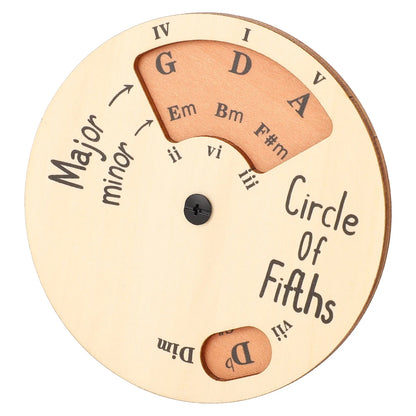 Wooden  Circle Of Fifths, Guitar Chord