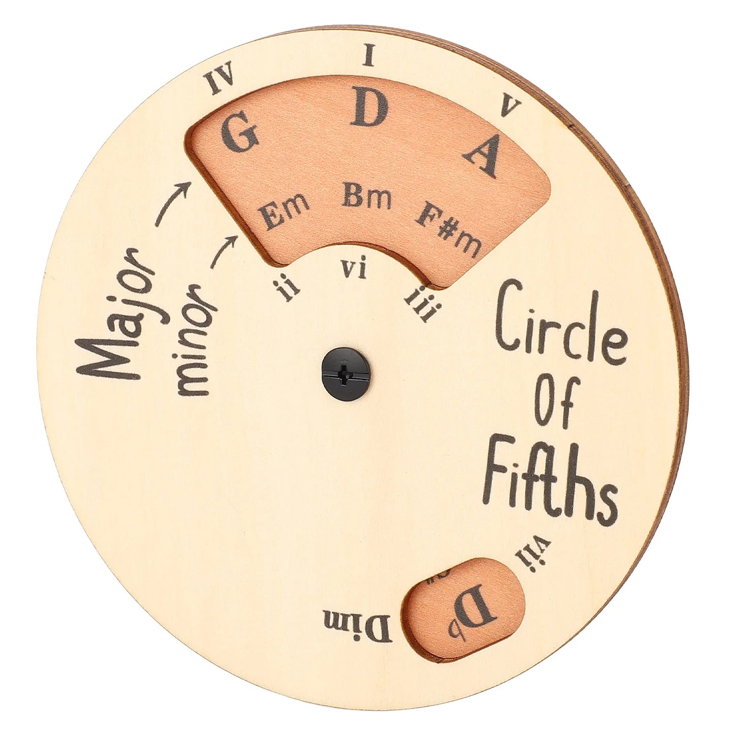 Wooden  Circle Of Fifths, Guitar Chord