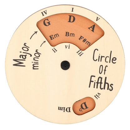 Wooden  Circle Of Fifths, Guitar Chord