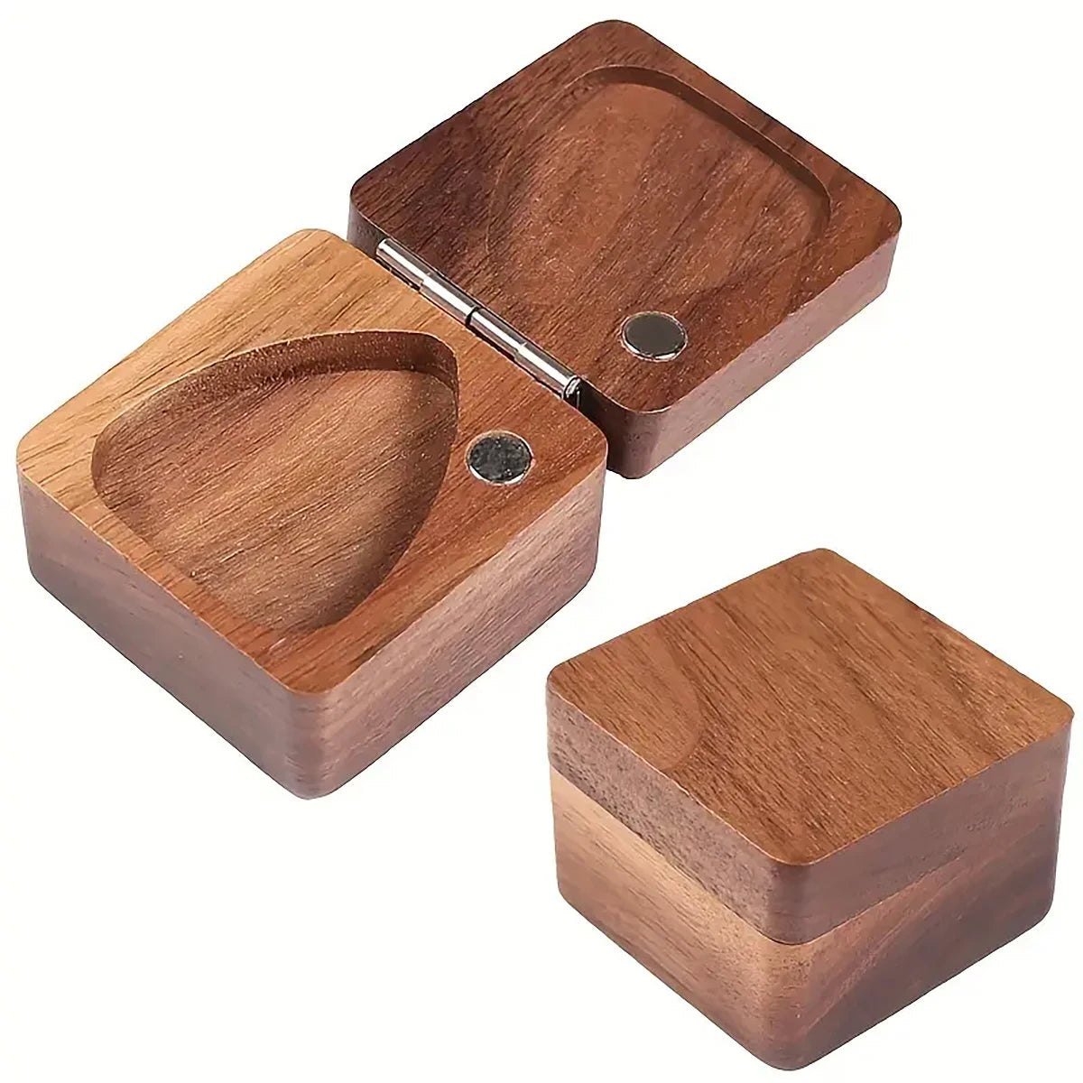 Black Walnut Wooden Pick Storage Box