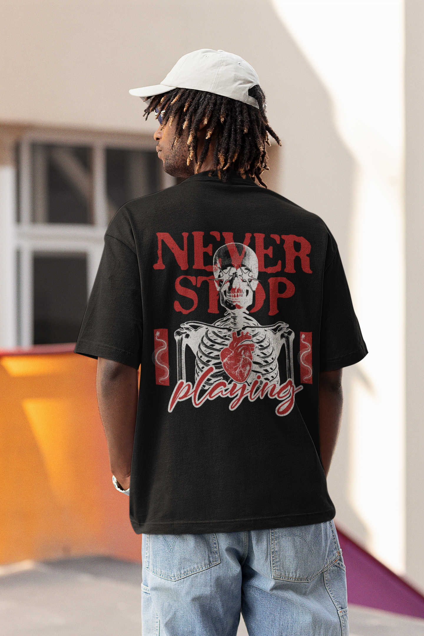 Never Stop Playing. Modern T-Shirt