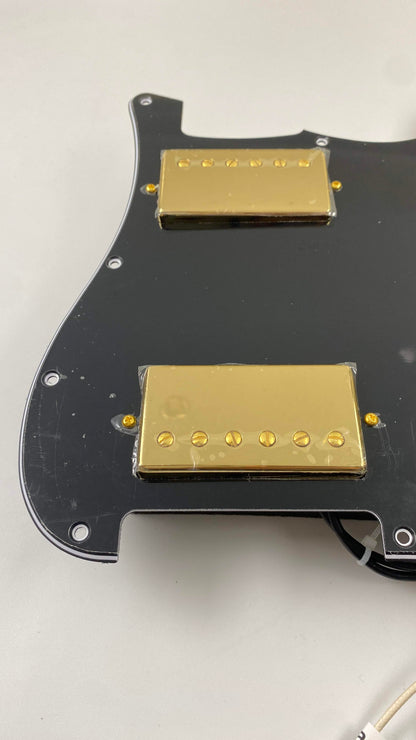 Electric Guitar Prewired Pickguard  HH with Gold Hardware  Split Coil  Alnico V pickups - Arzuza Music