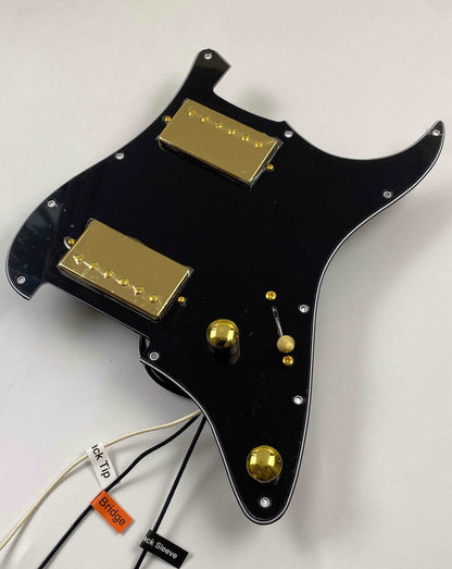 Electric Guitar Prewired Pickguard  HH with Gold Hardware  Split Coil  Alnico V pickups